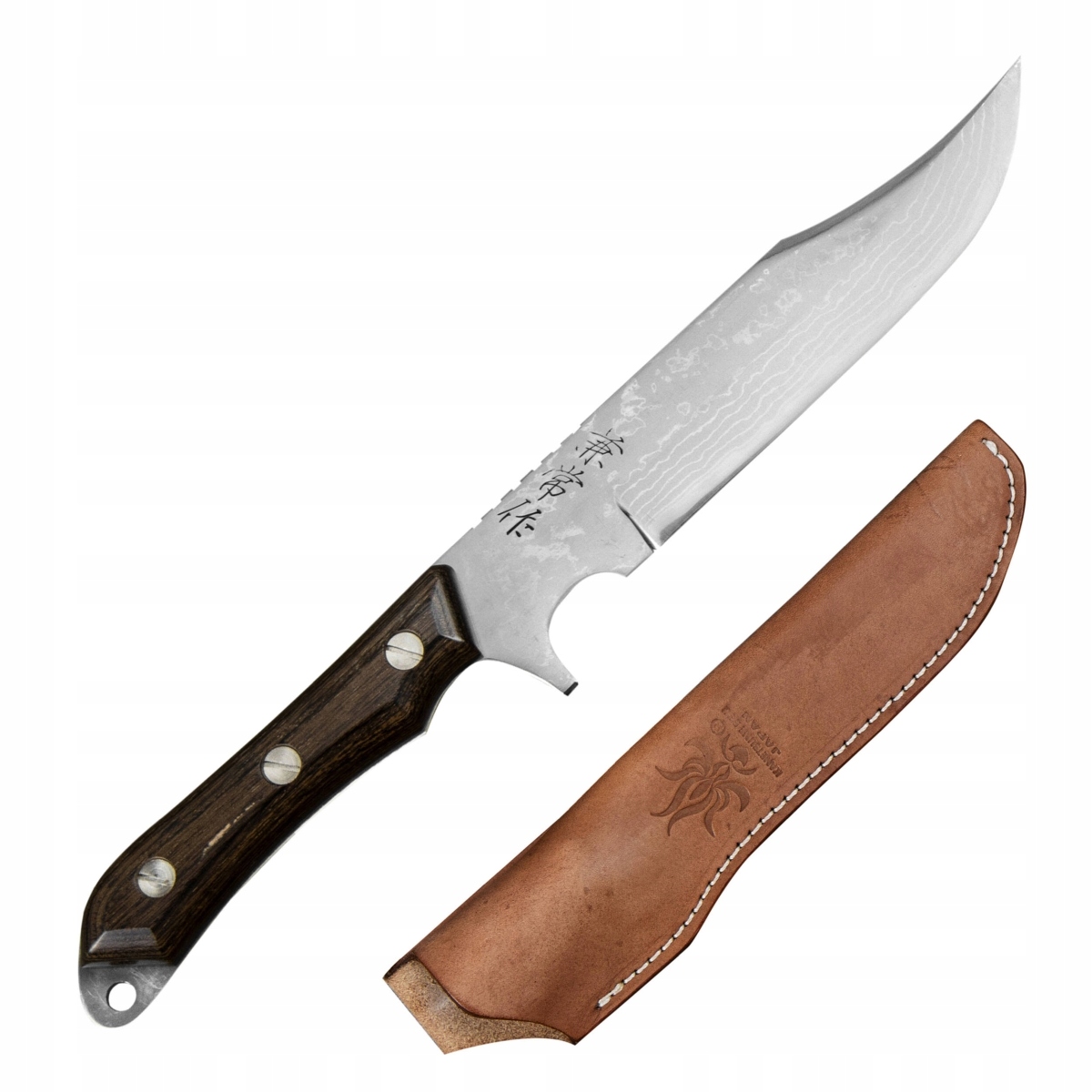 Kanetsune Aogami#2 Seseragi Clip Japonský ostrý turistický nôž 12,5 cm