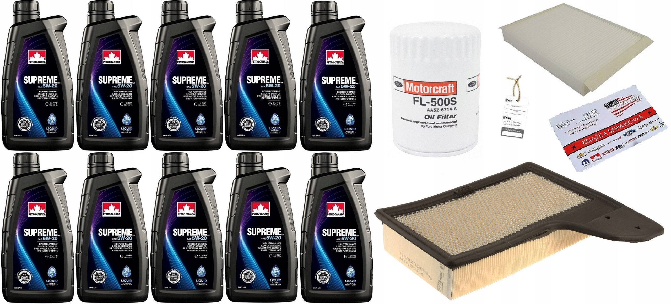 PETRO-CANADA 5W-20 10L + FILTRY MUSTANG 5,0 18-20