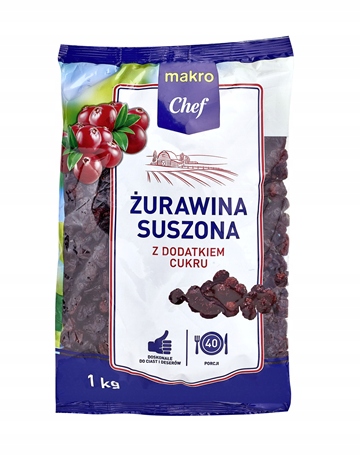 Metro Chef Sušené brusinky 1 kg přísada do müsli dezertů a pečiva