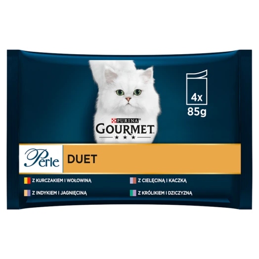 Levně Gourmet Perle Krmivo pro kočky duet (4 x 85 g)