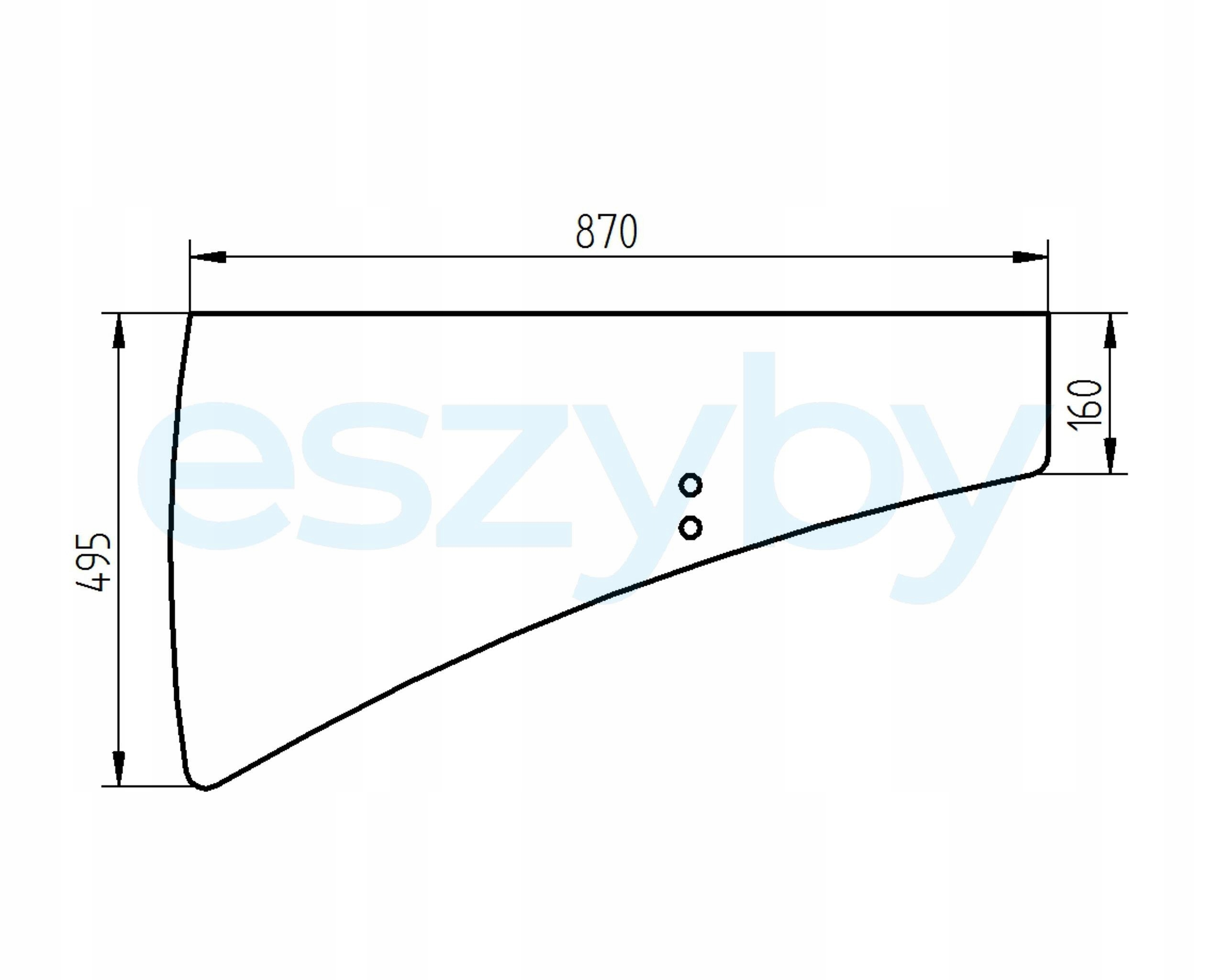 sklo bagr Cat spodní dveře 156-6471