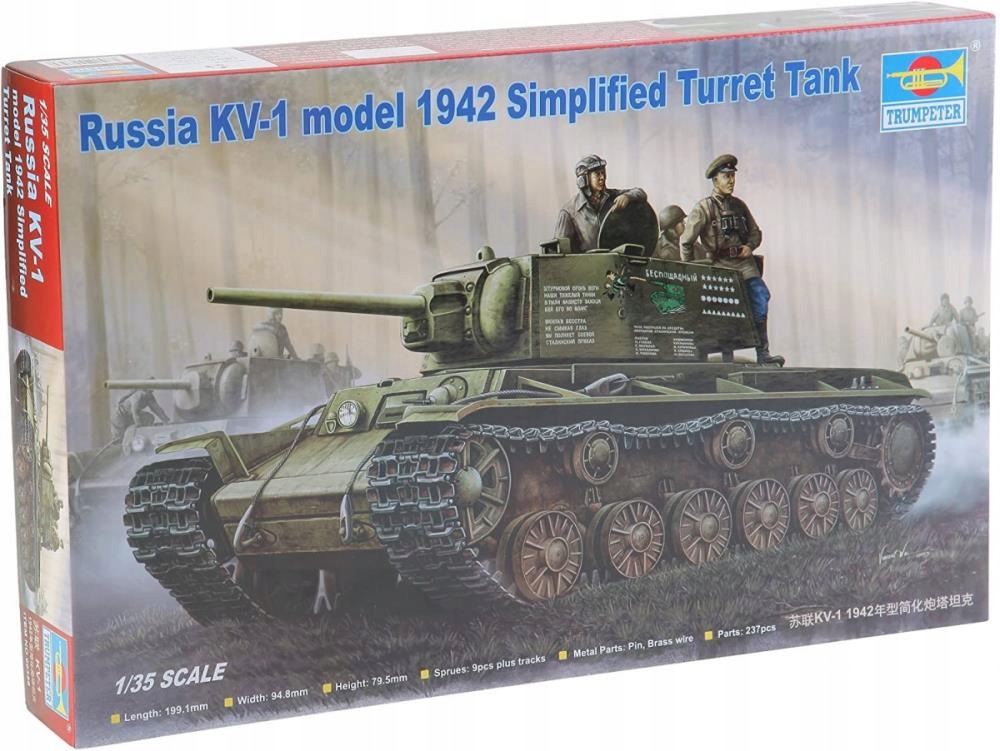 Model Ke Slepení Russia KV-1 Model 1942