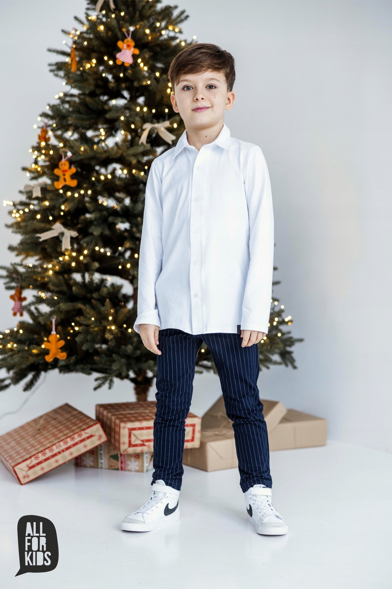 Biała koszula długi rękaw All For Kids 116/122 Marka All For Kids