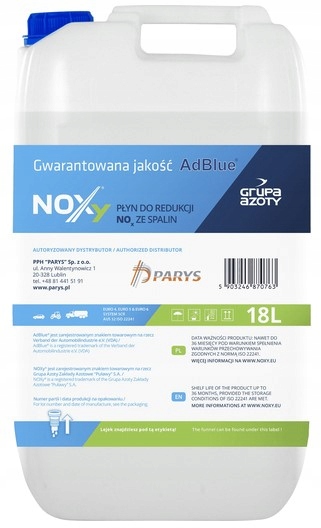 

Noxy Adblue Płyn Katalityczny Diesel 18L 20kg