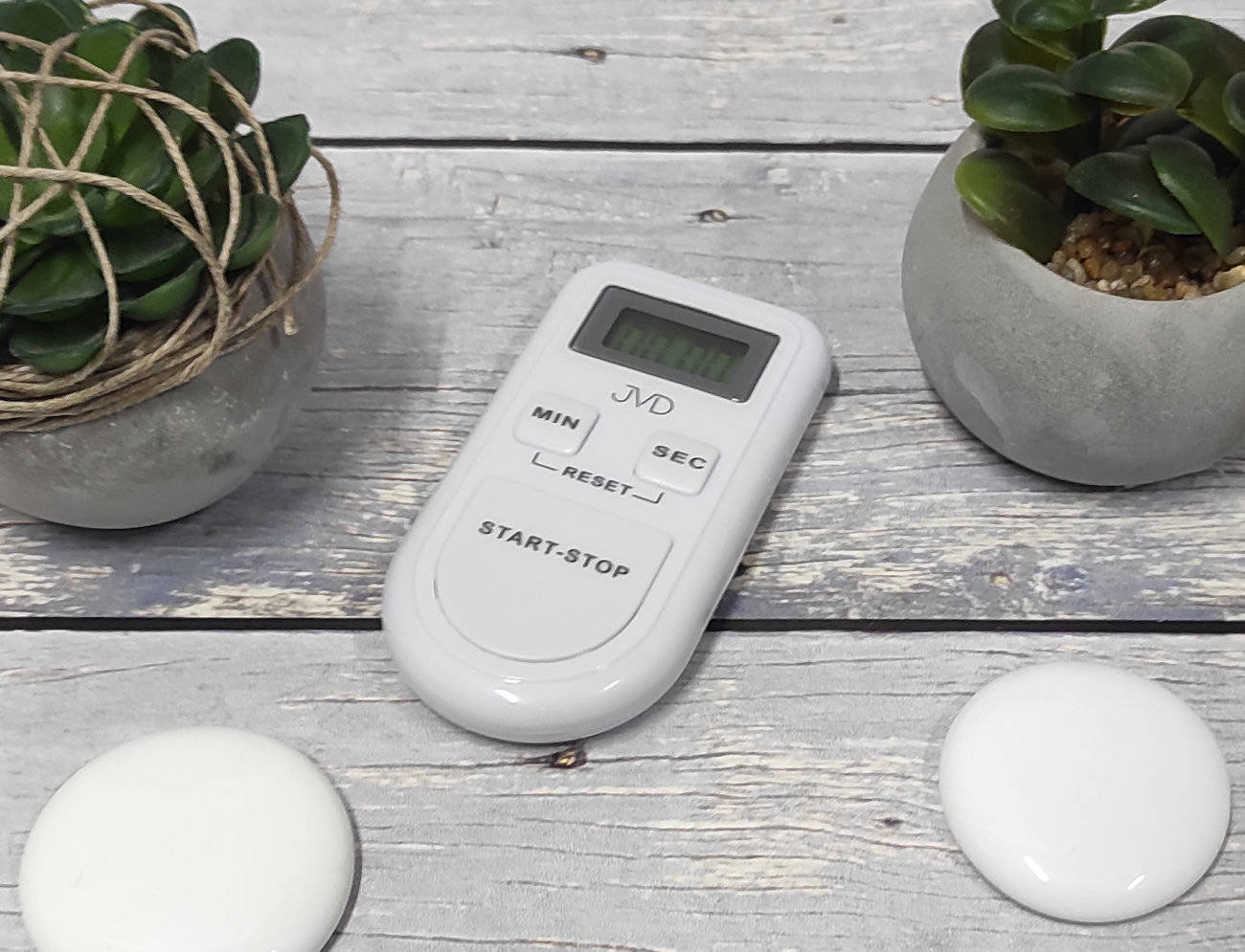 MAŁY BIAŁY MINUTNIK STOPER JVD DM280 MAGNES EAN (GTIN) 8590392120124