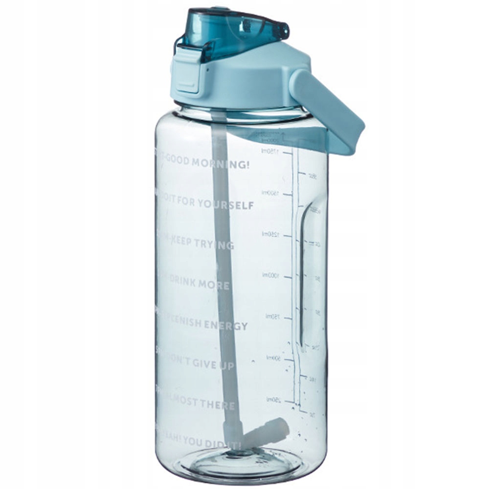 BUTELKA BIDON 2L 2000ML BUTELKA NA WODĘ Z SŁOMKĄ Długość 0 cm
