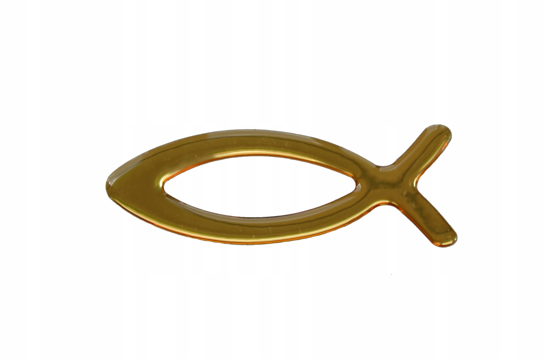 Naklejka - rybka chrześcijańska - Ichtys - Złota 8 cm