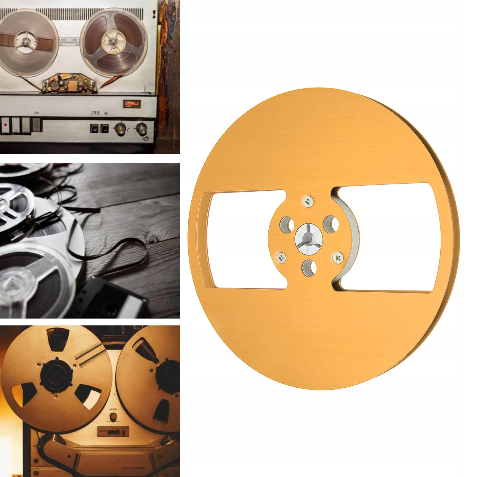 1/4 7"2 OTWORÓW TEAC MAGNETOFON PUSTA ROLKAZŁOTY Szerokość taśmy 7