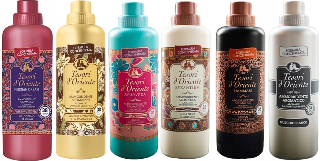 Tesori d'Oriente Sada 6 italských oplachovacích přípravků 760 ml Pvabhm