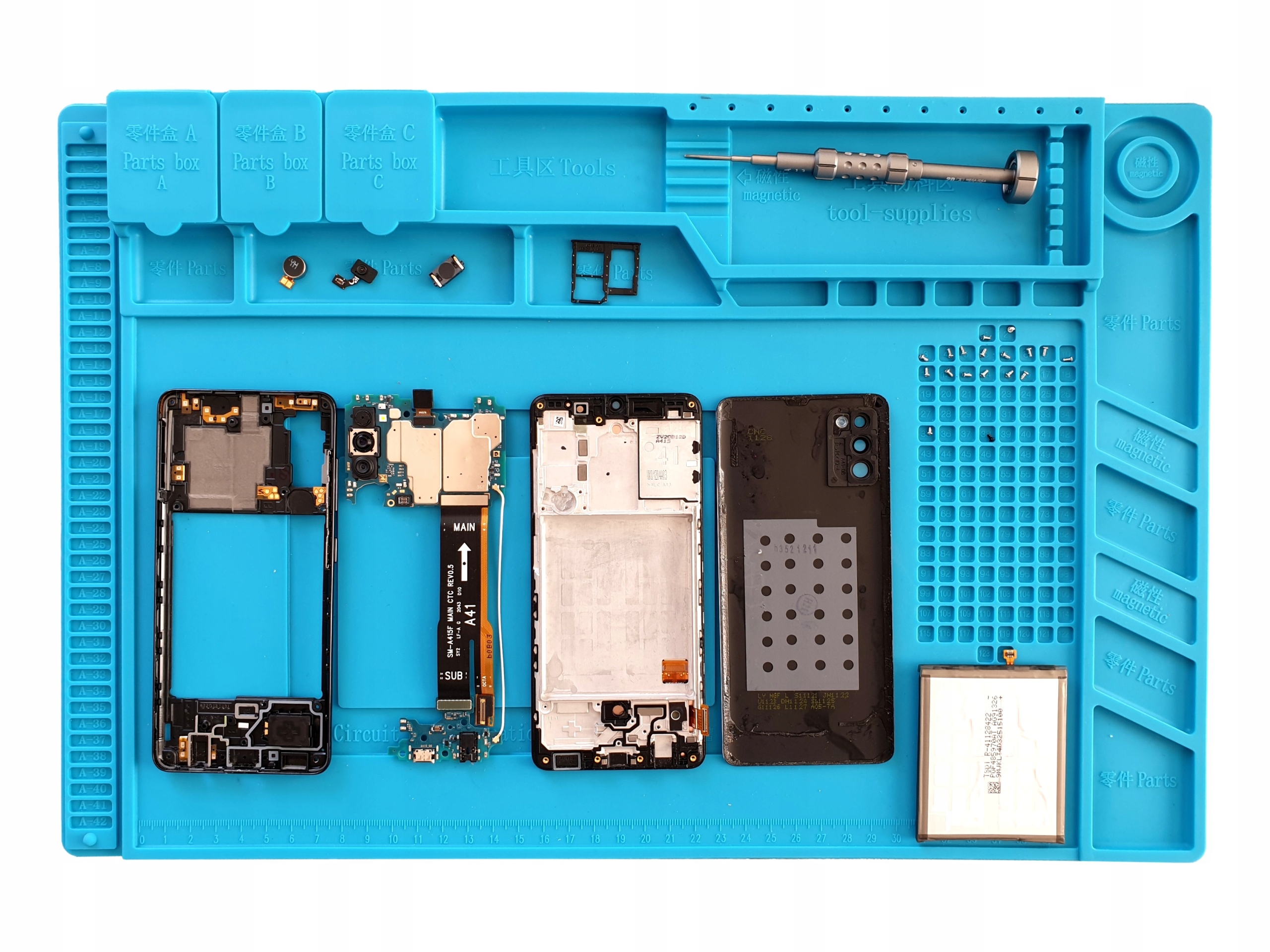 Samsung A41 ORYGINALNA PŁYTKA GNIAZDO USB MIKROFON Pasuje do modelu Galaxy A415 A415F SM-A415F/DS ZŁĄCZE PORT DOCK ŁADOWANIA HF AUDIO SŁUCHAWKOWE JACK microUSB-C TYP C ANTENOWE ZASIĘG ORGINAŁ ORGINALNA ORYGINAŁ GH96-13379A