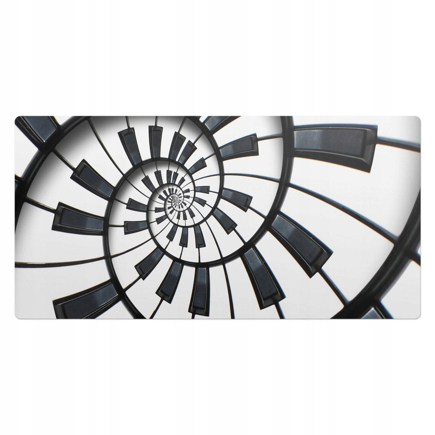 Wytrzymała mata pod sprzęt dla graczy Motyw klawiszy w spirali 100x50 cm