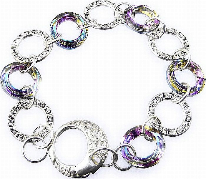 Krystaly Náramek Vitrail Ring Stříbro Arande