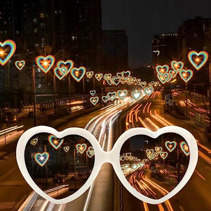 3X OKULARY NA IMPREZĘ FESTIWAL SERCA WIDOK 3D NOCĄ EAN (GTIN) 695315351321