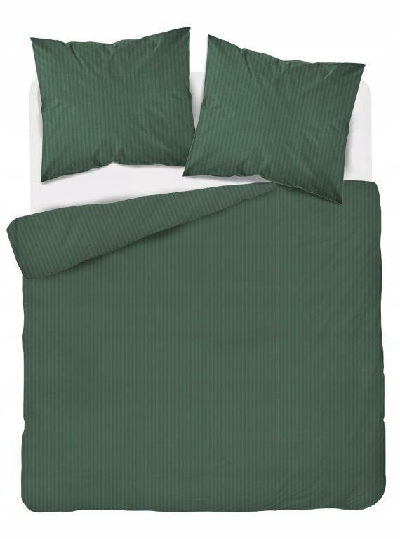 Povlečení damaškové 160x200 olivové jednobarevné proužky 1 cm Pure