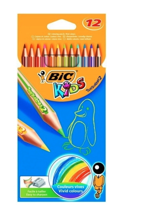 KREDKI BIC 12KOL. TROPICOLORS 2503