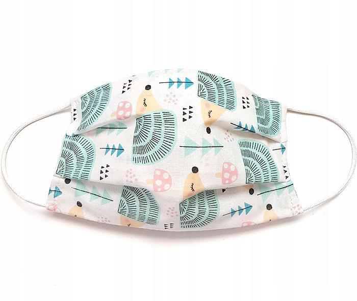 

Maseczka bawełniana na twarz z kieszenią na filtr