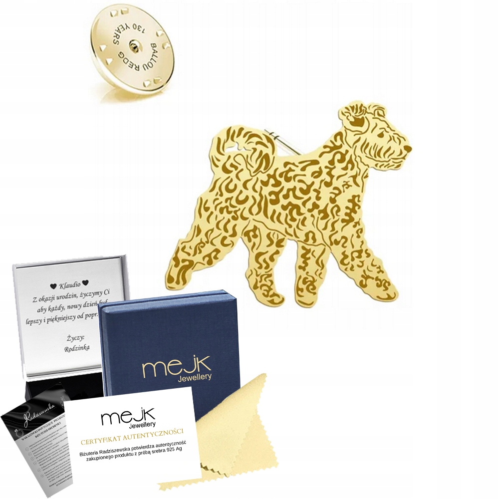 Odznak s pejskem Pumi 925 Šperky Dárek Žena Dedikace Bonus