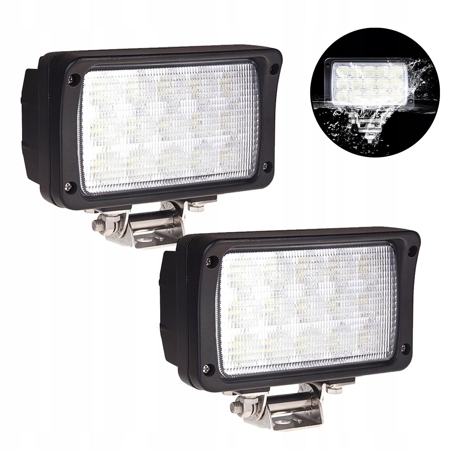 2X Halogenová Led Automobilová Pracovní Lampa 45W Světlomet Reflektor 12V 24V