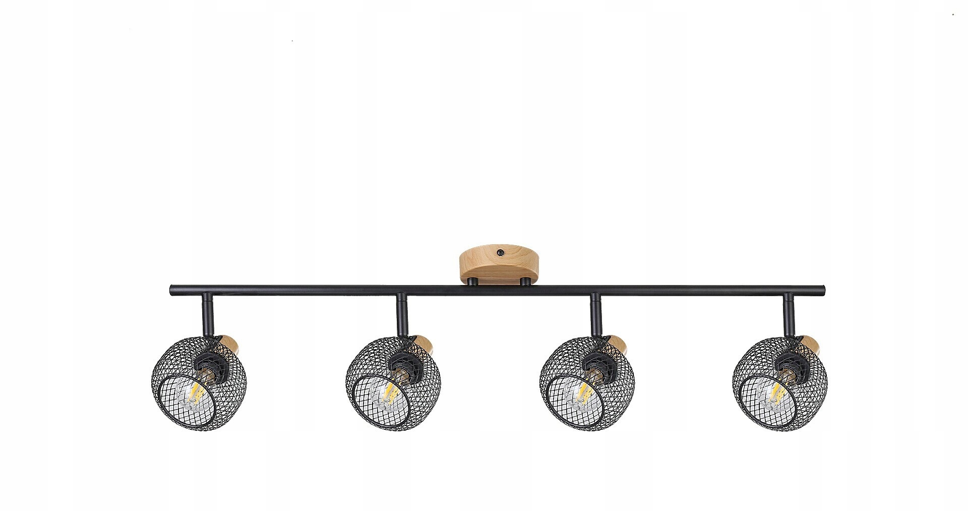 Rabalux Grendel bodové svietidlo 4xE14, buk/čierna, industriálna, 755 mm