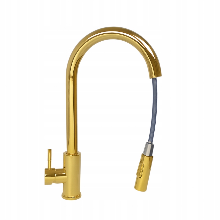 Bateria kuchenna z wyciąganą wylewką Afino Gold Złota