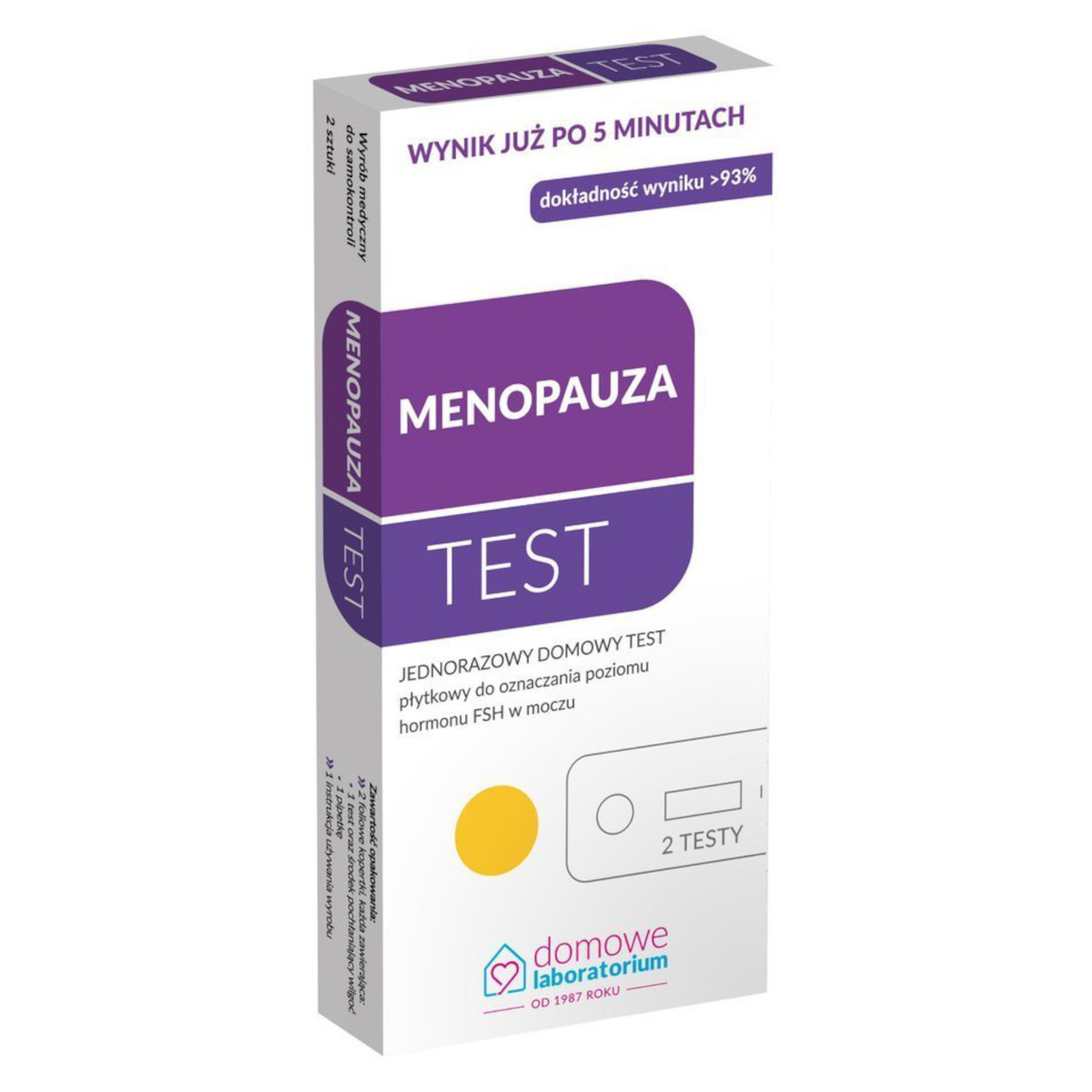 

Test do oceny poziomu hormonu Fsh Hydrex 2 szt.