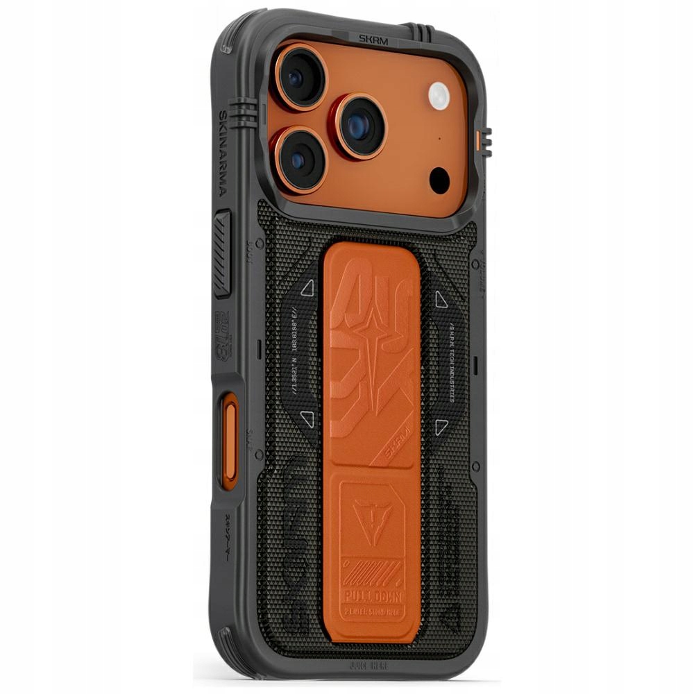 Pouzdro Skinarma Phantom pro iPhone 17 Pro Magnetic Charging Grip Stand olivová barva