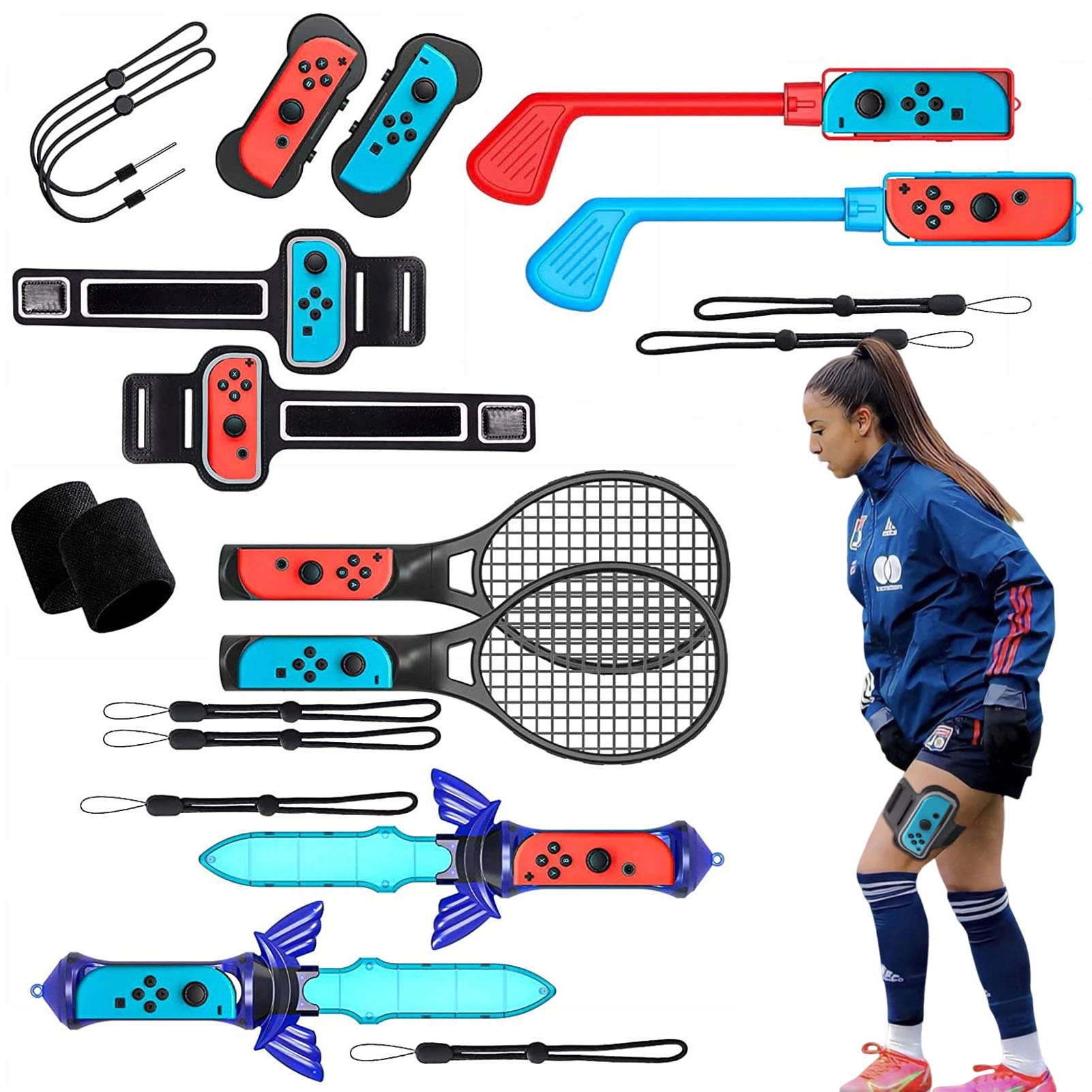 12w1 Akcesoria do Sportu dla Nintendo Switch Oled Tennis