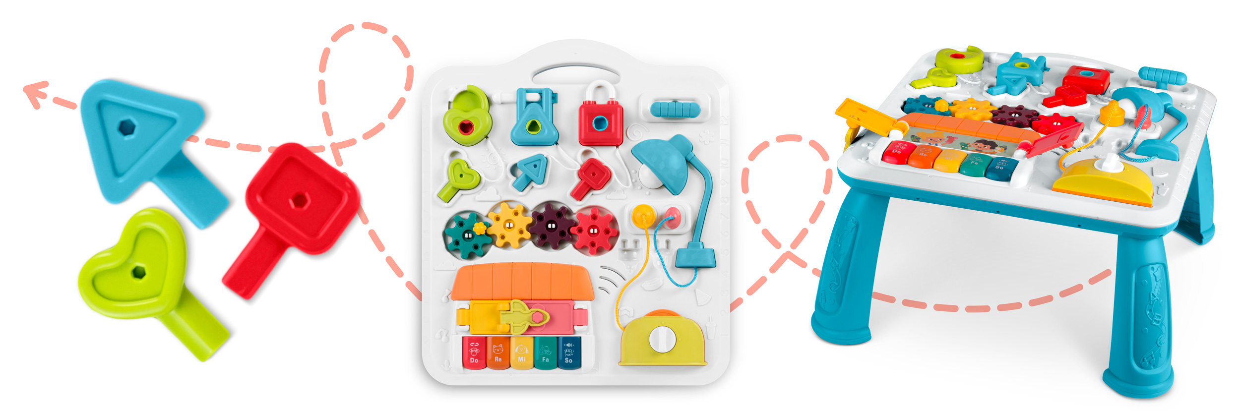 INTERAKTYVUS MOKOMASIS STALAS VAIKAMS 5in1 LENTA MUZIKOS PANELĖ MUZIKA Originali pakuotė