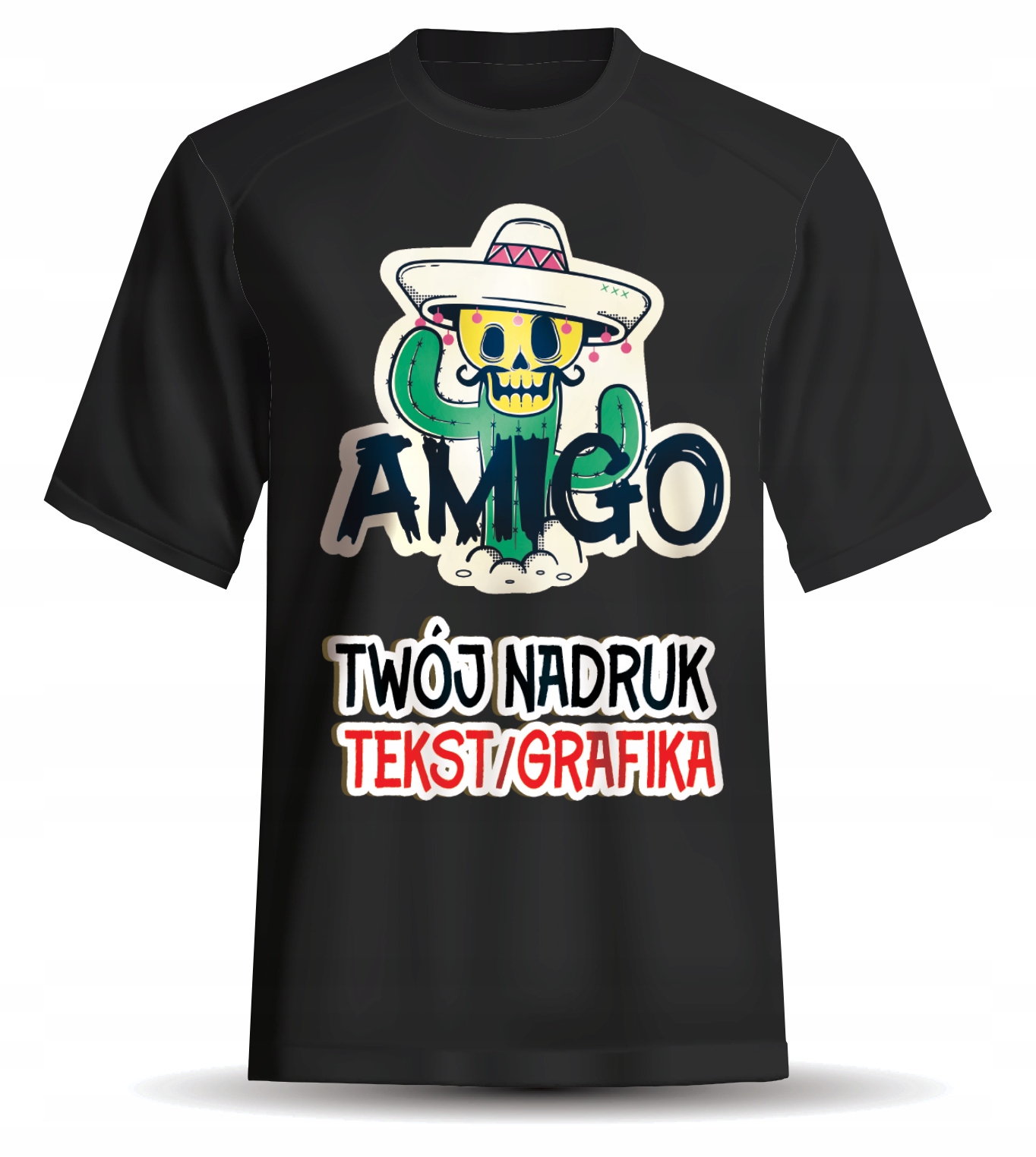 

Koszulka Z Twoim Nadrukiem Męska Wzory Czarna M