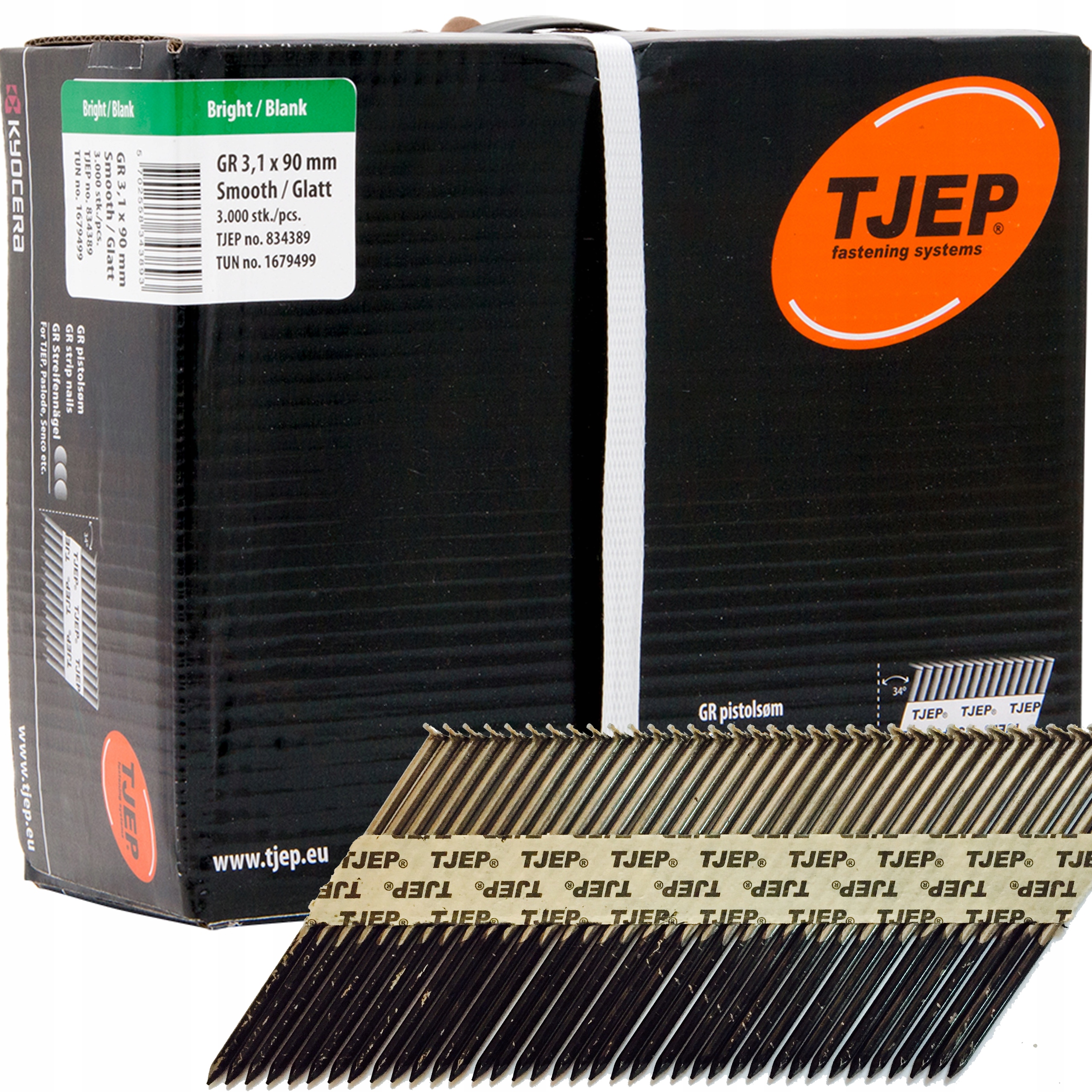 

Gwoździe Łączone Papierem Tjep 31X90 Gładkie Ocynk