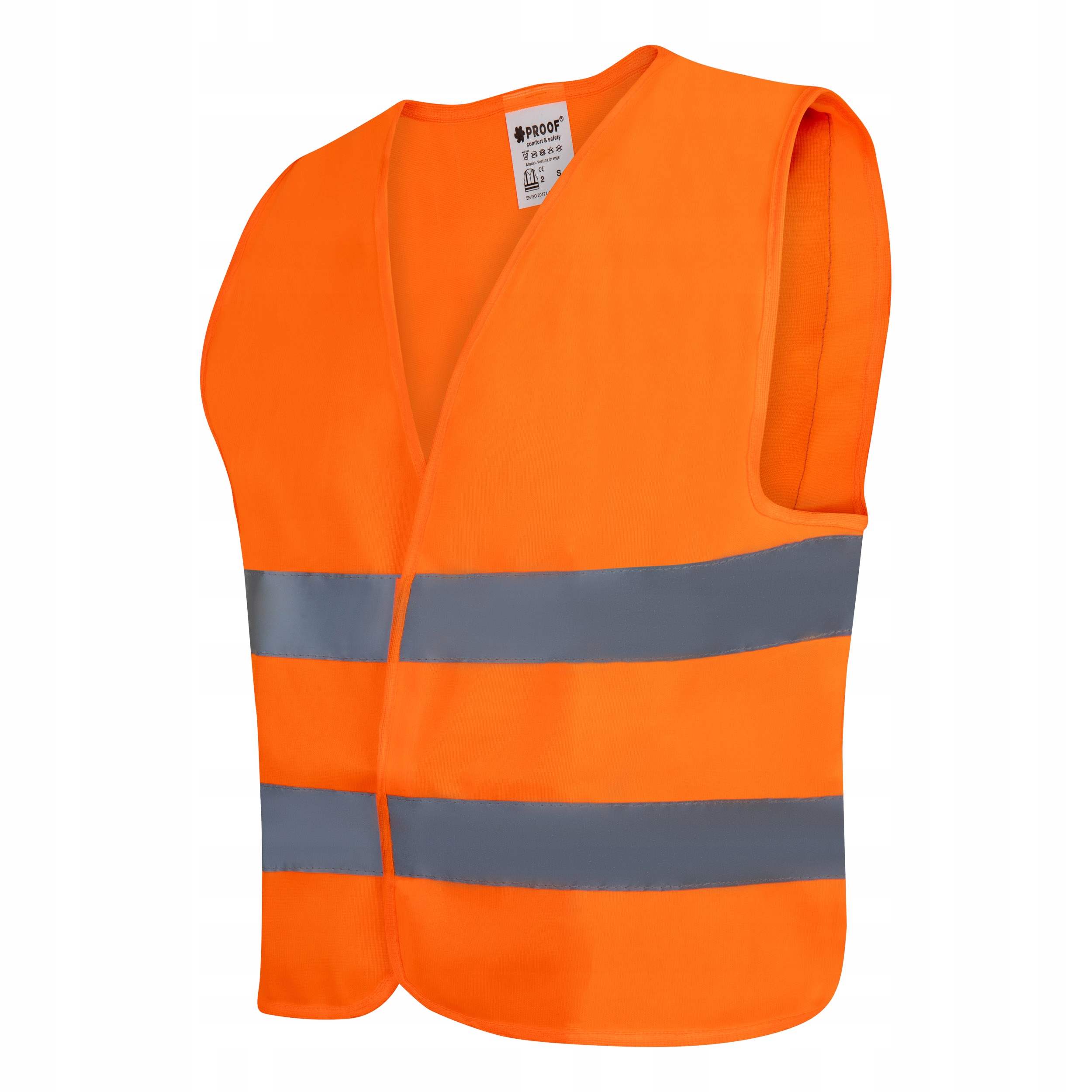 KAMIZELKA OCHRONNA OSTRZEGAWCZA ODBLASKOWA BHP POMARAŃCZ ROZM. M Marka Proof