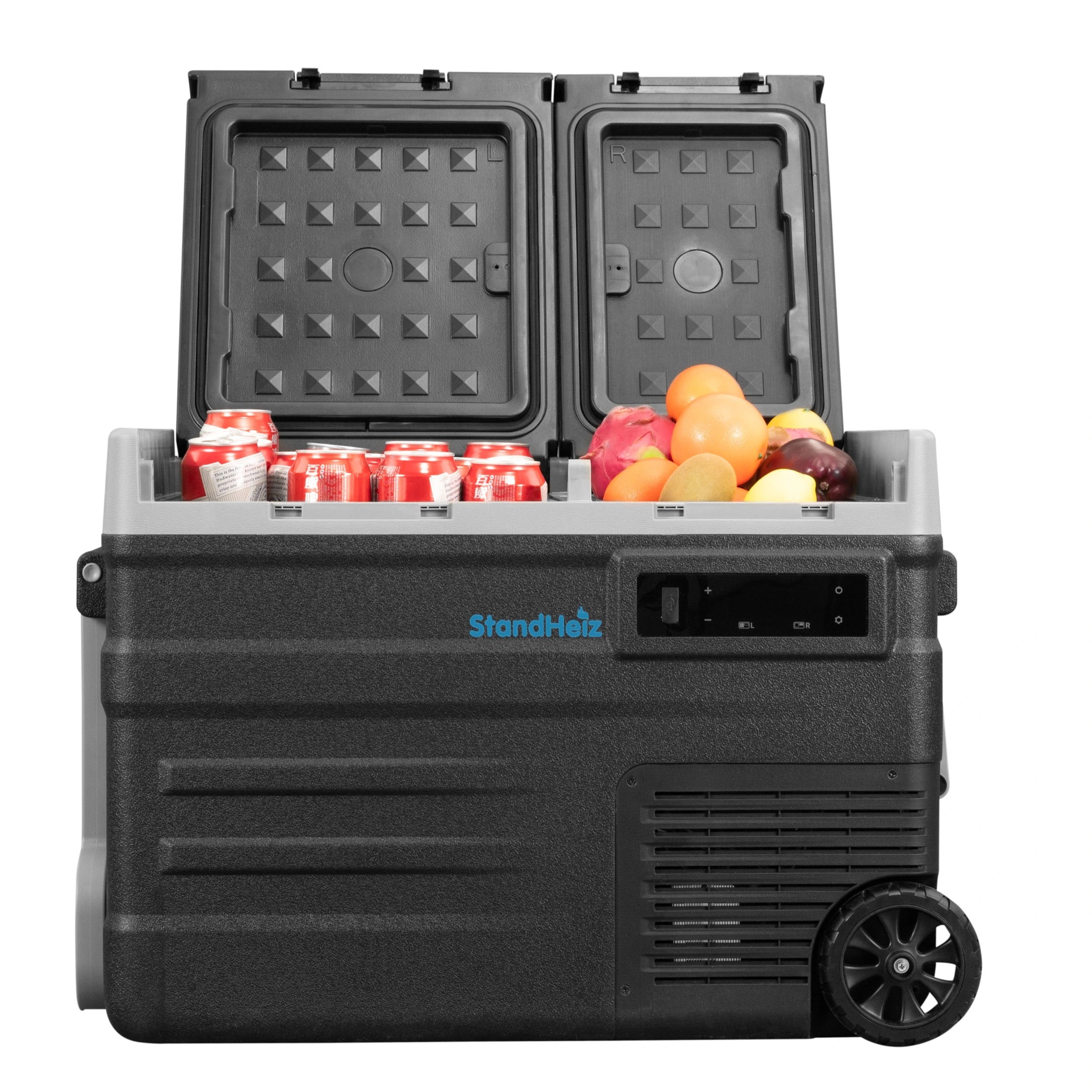 Lodówka Turystyczna Kompresorowa 40L Kamper Dwukomorowa 12-230V StandHeiz