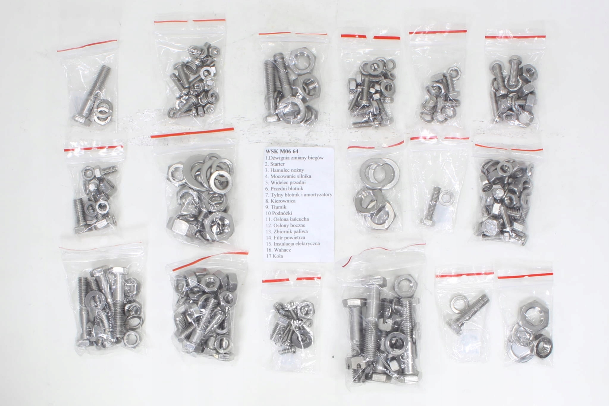 ROY14162 - Болты WSK 125 M06 64 для всего двигателя сталь TI