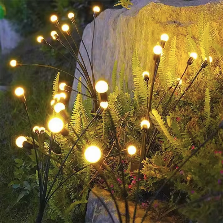 Lampki solarne LED kulki białe ogrodowe wbijane światło dekoracyjne
