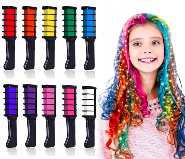 KREDA DO FARBOWANIA MALOWANIA WŁOSÓW ZMYWALNA 10szt EAN (GTIN) 5902444059741