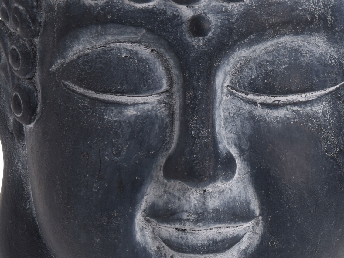 Budda czarny - Doniczka Osłonka betonowa 16x12,5cm Marka Koopman