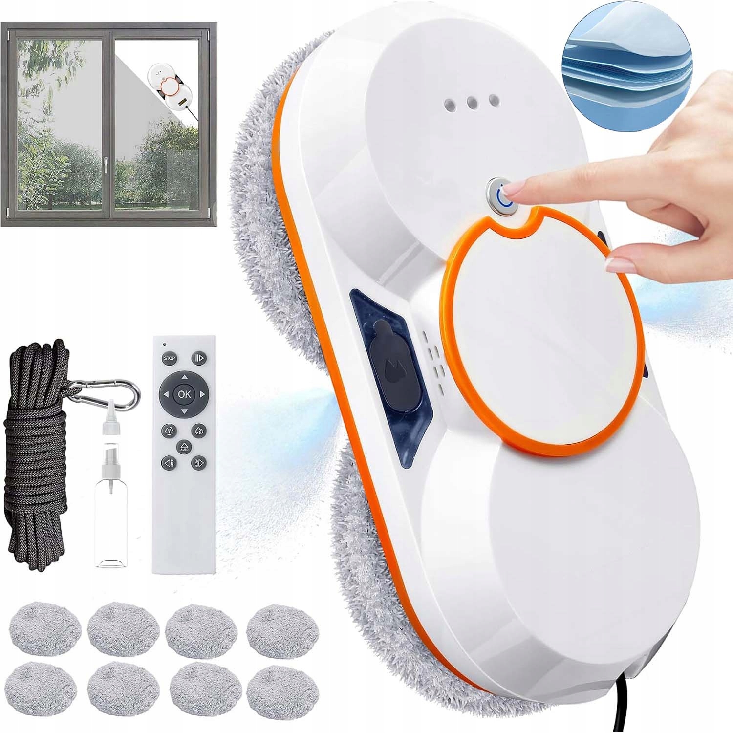 Inteligentní Robot Na Mytí Skla Zrcadla Sada Automatických Myček