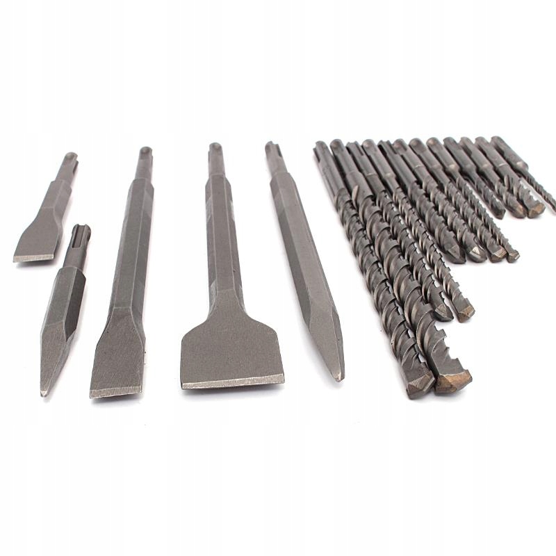 Vrtáky na píchání betonu sekáče sada 17ks Sds alu box