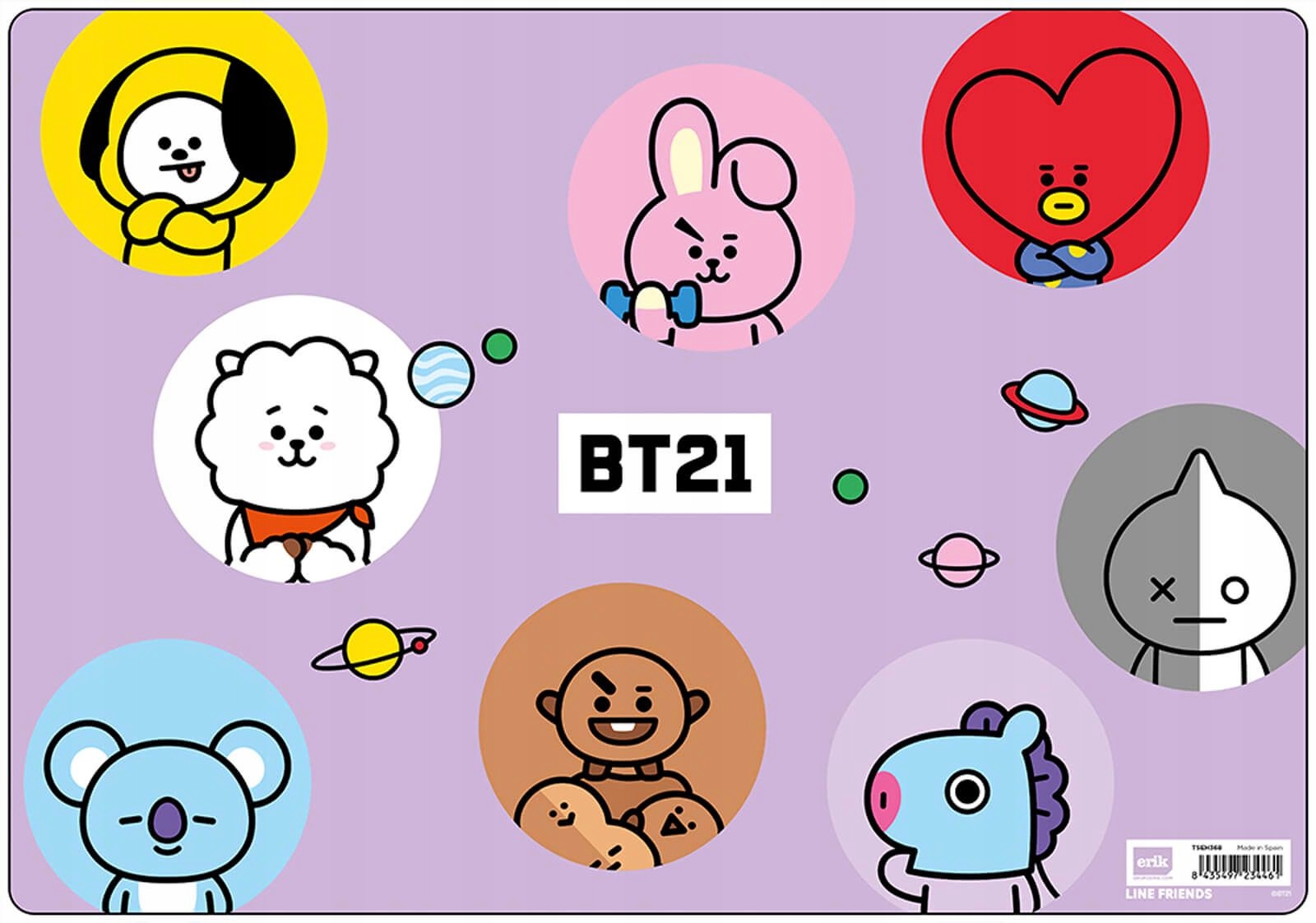 

BT21 kolorowa podkładka na biurko 49.5x34.5 cm