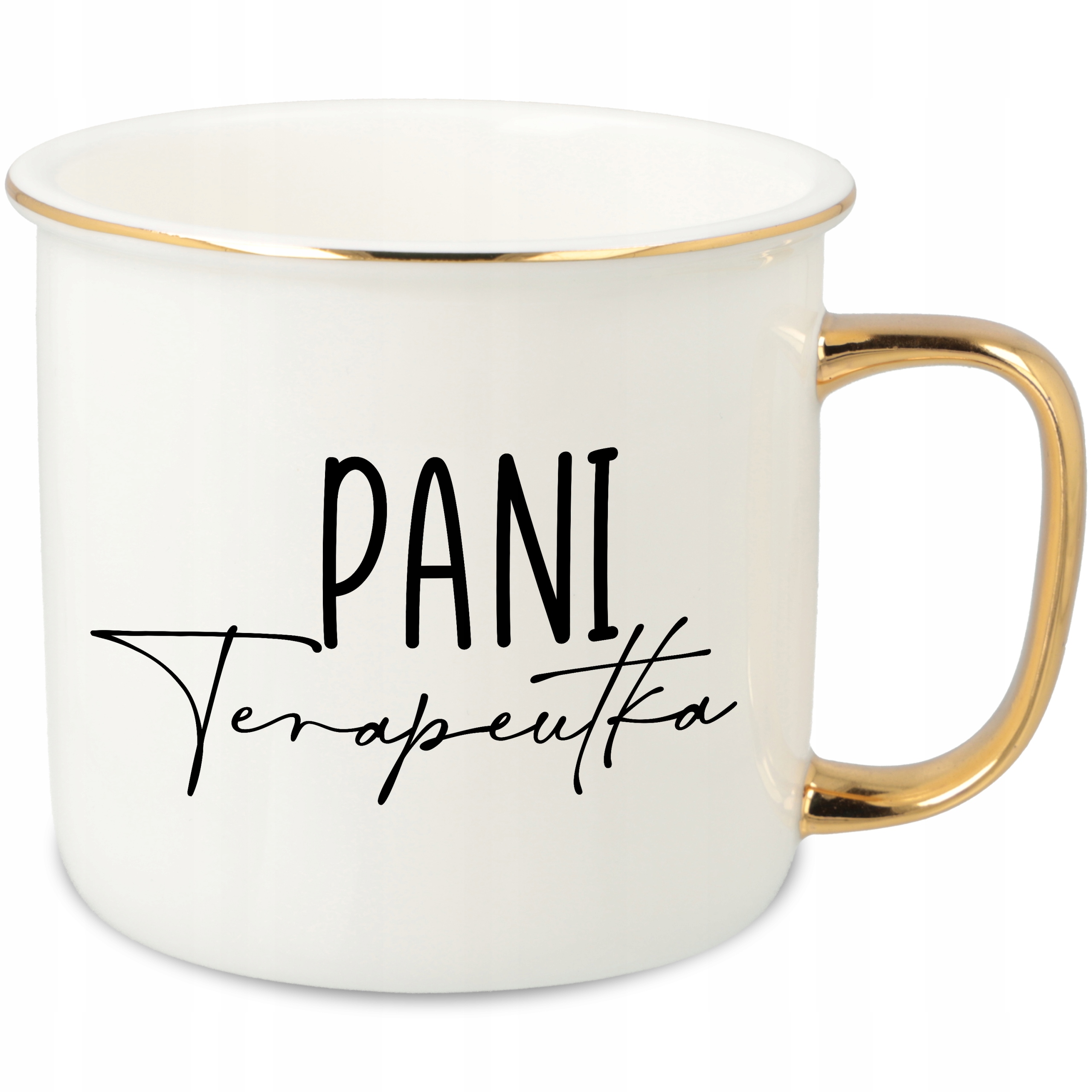 Hrnek Ucho Forma Zlatý Porcelánový Retro Dárek Pro Paní Terapeutku Vzory
