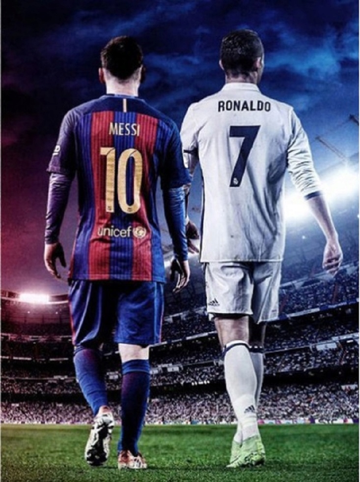 HAFT DIAMENTOWY MOZAIKA RONALDO CR7 MESSI 45x35
