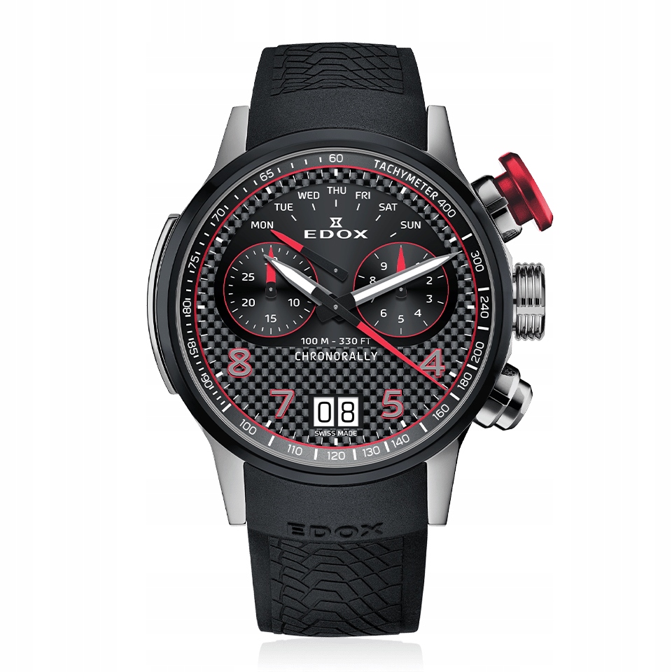 Edox Chronorally Titanium 38003-TINRO-CARO 45mm 10 Atm Velký tlačítkový ovladač