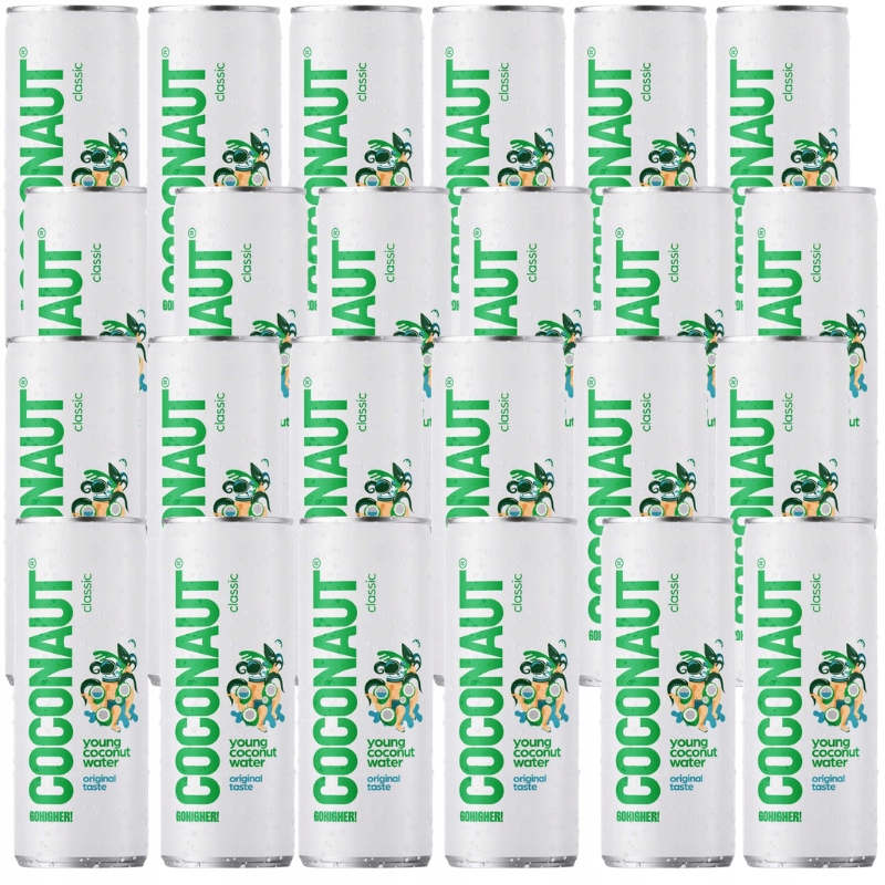 Woda Kokosowa z Młodego Kokosa 100% Naturalna Izotonik Coconaut 24x 320ml