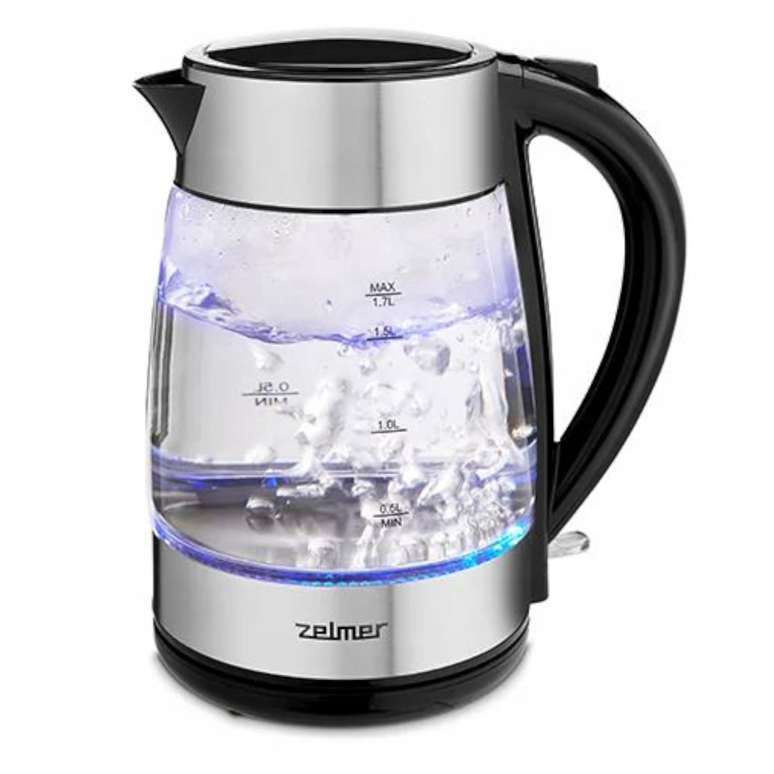 Czajnik Elektryczny Szklany Zelmer ZCK8011 Inox 2200W 1,7L