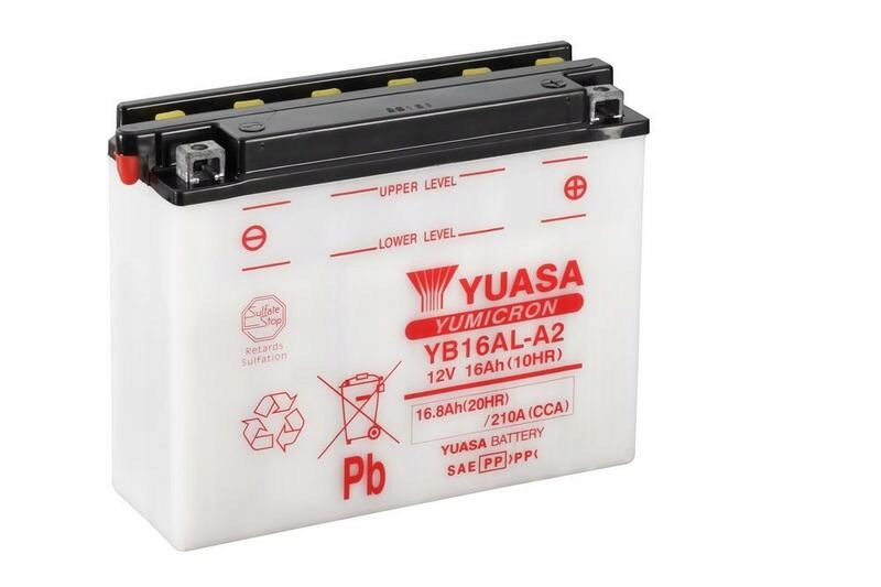 Konvenčné batérie Yuasa bez kyselinovej sady YB16AL-A2 YB16AL-A2