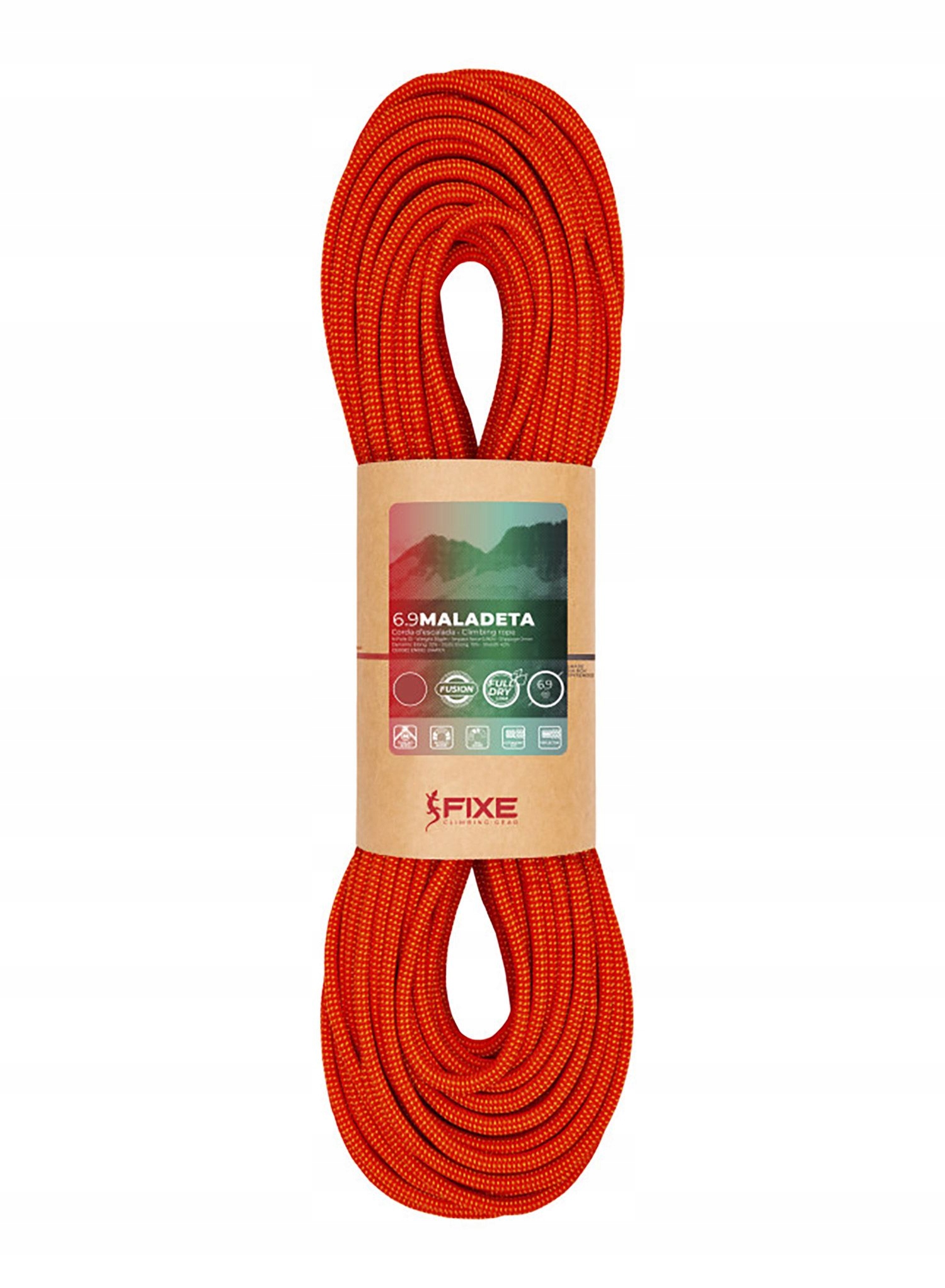Dvojitá lana Fixe Climbing Maladeta 6,9 20 m – červená