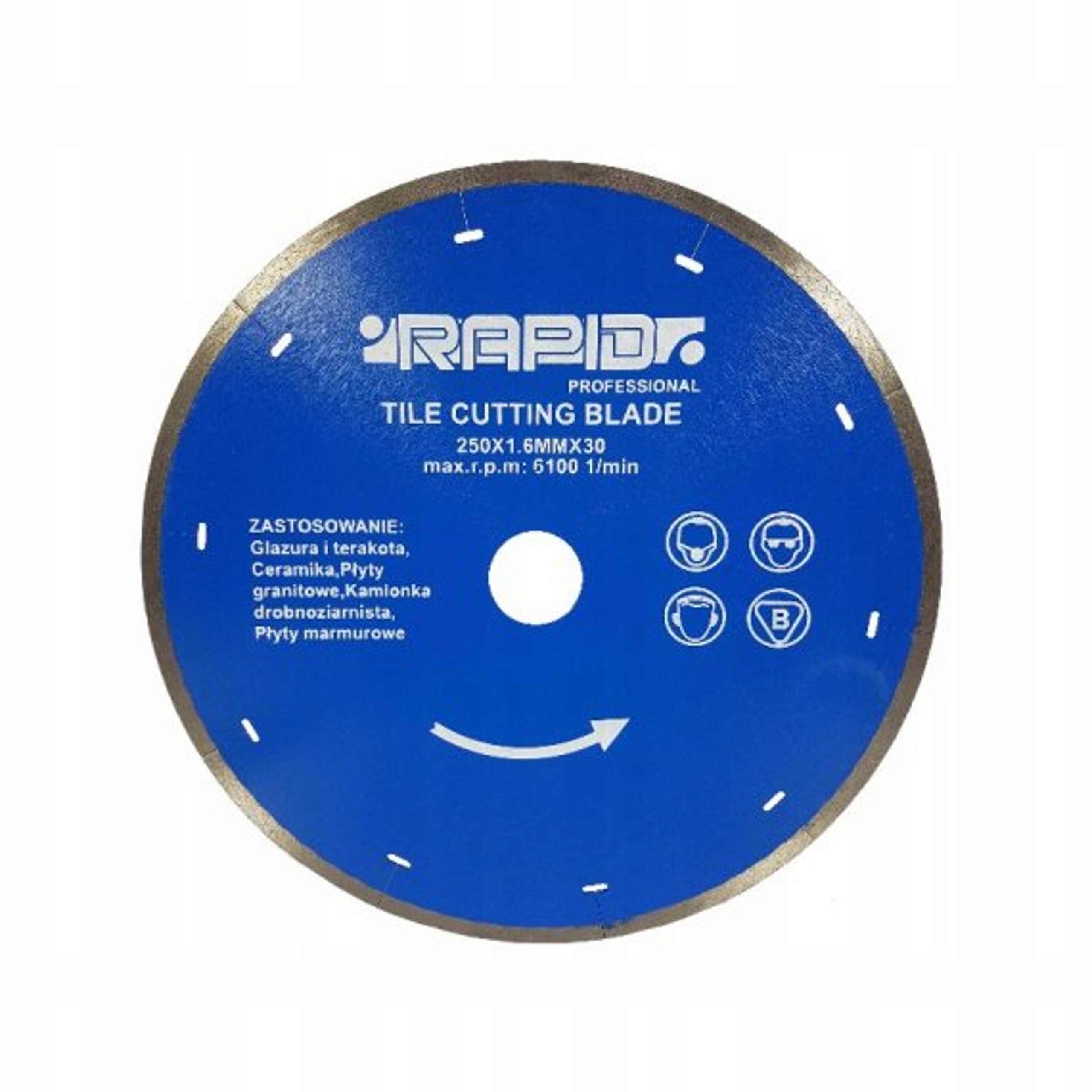 

Tarcza Diamentowa Rapid 250x30 Cięcia Gresu Glazur