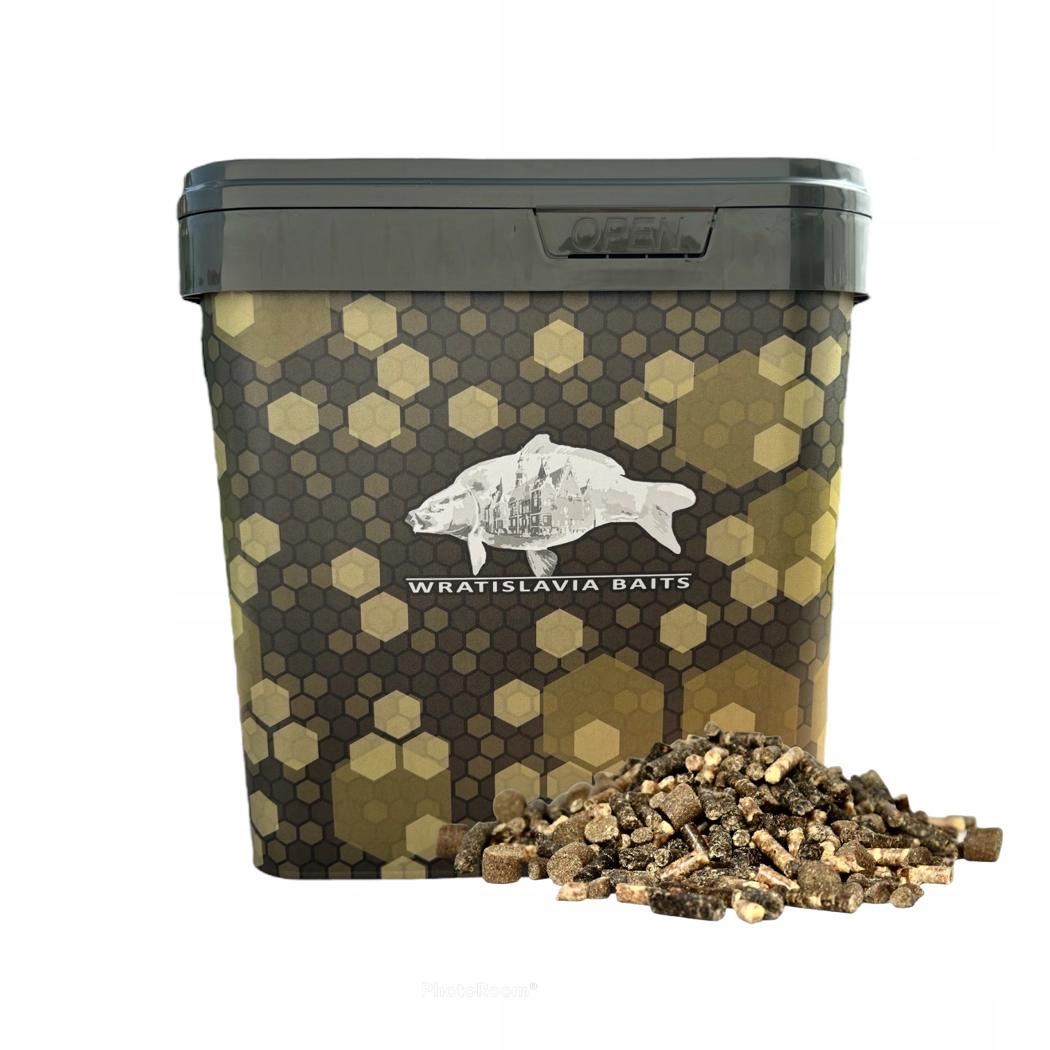 Pellet zanętowy Natural & Fish 10kg Wiadro 17L kwadrat. Wratislavia Baits