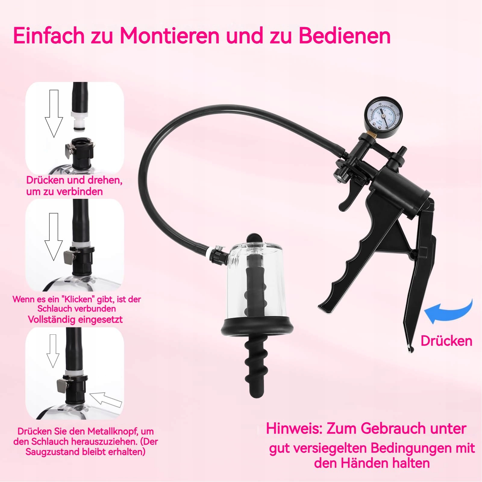 DEHNER Analny Korek Z Pompką Rozszerzacz Masażer Prostaty — miniatura 3