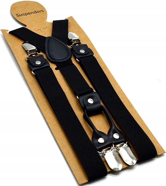 Męskie mocne Szelki czarne do spodni elastyczne Rodzaj do spodni
